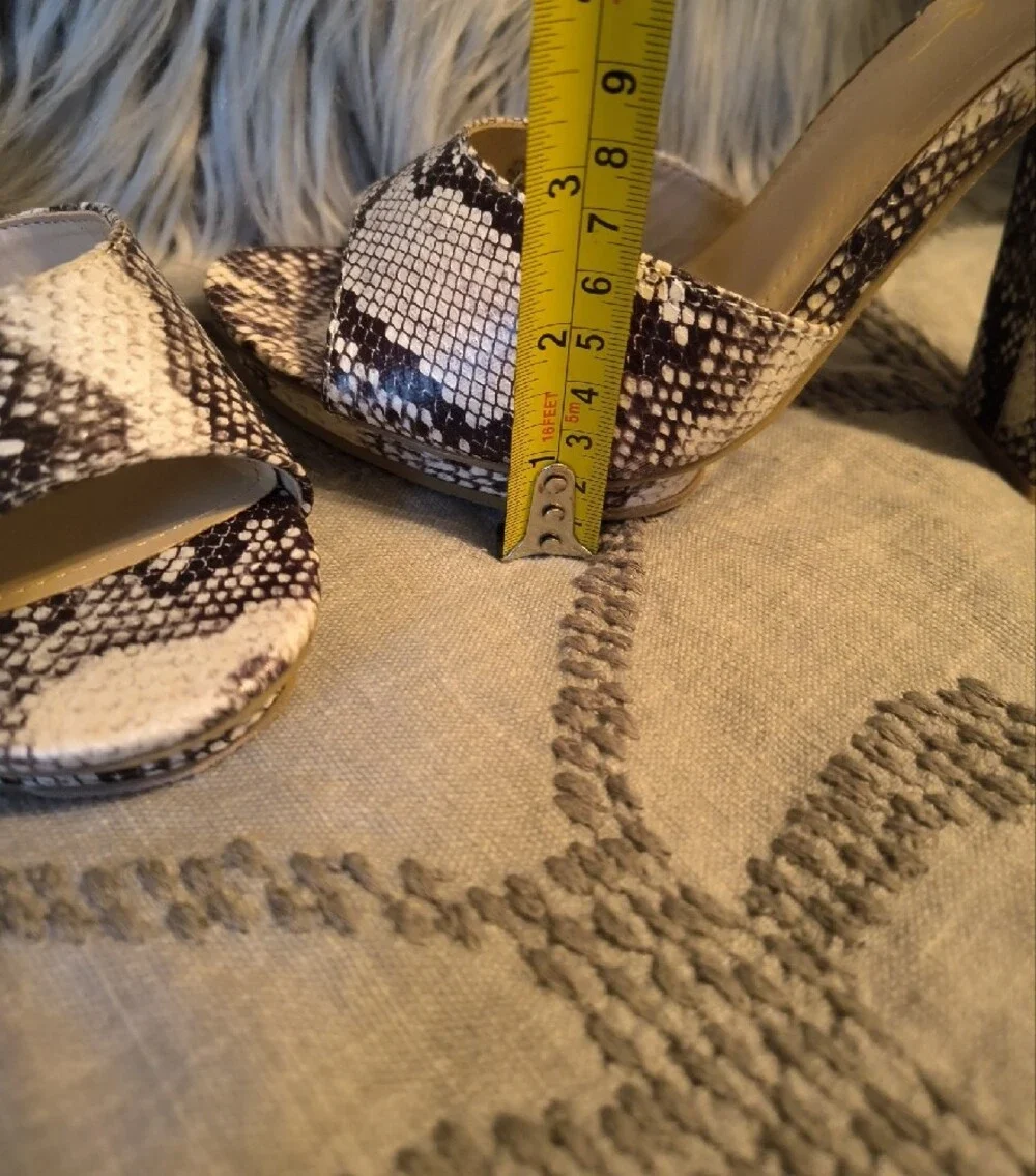 LULUS Women's Snake-Print Ankle Strap Platform Heels - Neutral